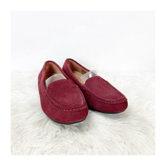 Vionic Red Suede Loafers - Picture 2 of 11